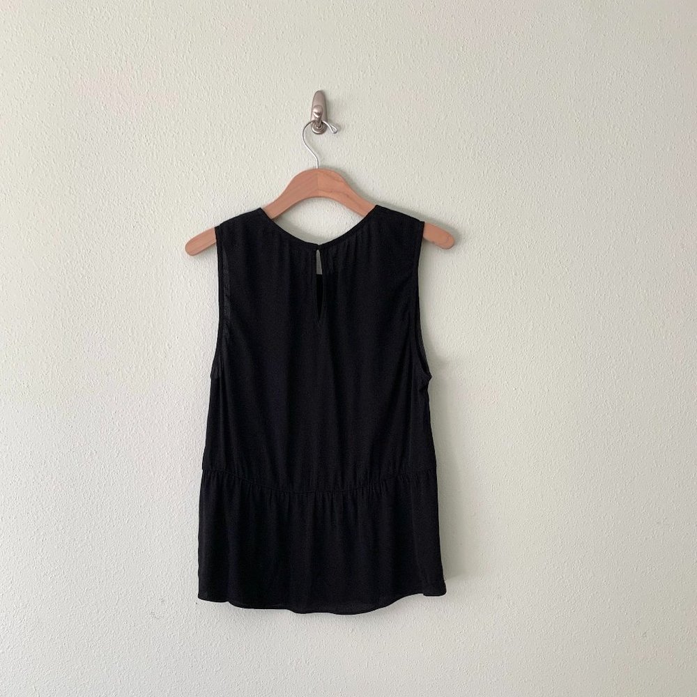 Madewell Sleeveless Black Peplum Top Size M - Picture 3 of 4